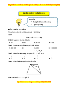 Bài tập cuối tuần Toán lớp 5 Kết nối tri thức Tuần 4