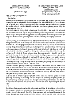 Đề thi thử tốt nghiệp THPT 2025 Ngữ văn Trường THPT Trần Phú - Sở GD&ĐT Vĩnh Phúc