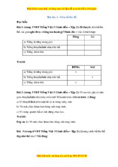 VBT Tiếng Việt 3 Bài 11 (Cánh diều): Cảnh đẹp non sông