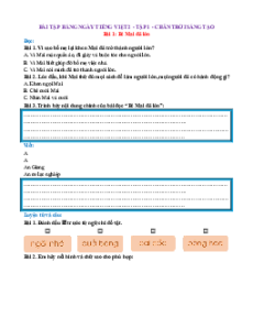 Bài tập hàng ngày Tiếng Việt lớp 2 Chân trời sáng tạo (cả năm)