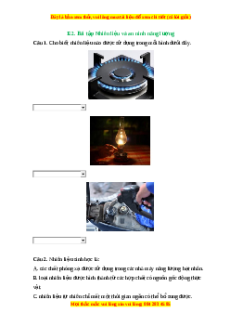 Trắc nghiệm Nhiên liệu và an ninh năng lượng KHTN 6 Chân trời sáng tạo