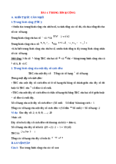 Chuyên đề Trung bình cộng Toán lớp 4 nâng cao