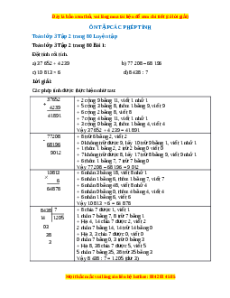 Giải Sgk Toán lớp 3 Bài 37: Ôn tập các phép tính (Chân trời sáng tạo)