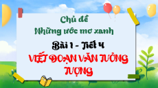 Giáo án Powerpoint Viết: Viết đoạn văn tưởng tượng (trang 114, 115) Tiếng việt lớp 4 Chân trời sáng tạo