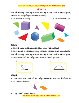 Giải Sgk Toán lớp 3 Bài 13: Xếp hình (Chân trời sáng tạo)