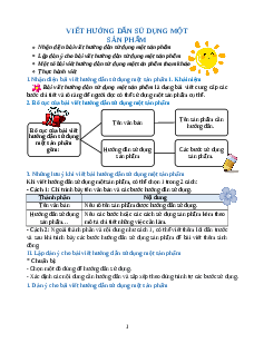 Chuyên đề Viết hướng dẫn sử dụng một sản phẩm lớp 4