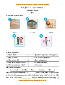 Đề thi giữa kì 1 Tiếng Anh lớp 4 i-Learn Smart Start (Đề 4)