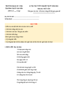 Đề thi thử tốt nghiệp Ngữ Văn THPT Chuyên Đại học Vinh năm 2024