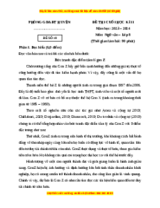 Đề thi cuối kì 2 Ngữ văn 8 Kết nối tri thức (Đề 10)