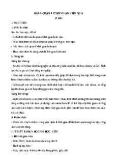 Giáo án Bài 6: Quản lí thời gian hiệu quả Giáo dục công dân 9 Chân trời sáng tạo