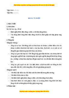 Giáo án Tụ điện Vật lí 11 Chân trời sáng tạo