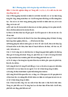 Trắc nghiệm KHTN phần Hóa học 7 Đúng-Sai, Trả lời ngắn Kết nối tri thức