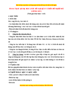Giáo án Bài 16 Địa lí 6 Cánh diều (2024): Thực hành Đọc lược đồ khí hậu và biểu đồ nhiệt độ - lượng mưa