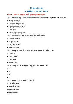 Bài tập ôn tập + Đề kiểm tra Hóa học 12 Chân trời sáng tạo theo chương