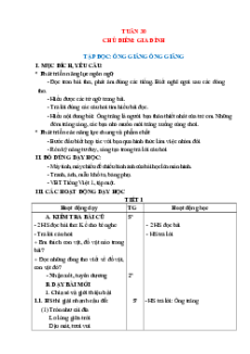 Giáo án Tuần 30 Tiếng việt lớp 1 Cánh diều