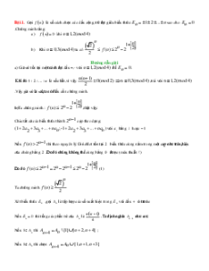 Chuyên đề bồi dưỡng HSG Toán 11 Đại số tổ hợp (có lời giải)
