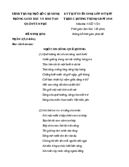 Đề minh họa thi vào lớp 10 Ngữ văn 2025 - Phòng GD Tân Phú