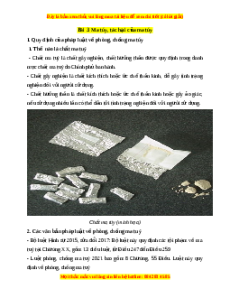 Lý thuyết GDQP 10 Kết nối tri thức Bài 3: Ma túy, tác hại của ma túy