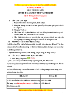 Giáo án Bài 3 Tin học lớp 4 Chân trời sáng tạo: Thông tin trên trang Web