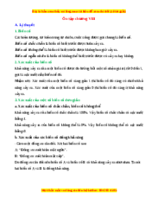 Tổng hợp lý thuyết Toán 7 Chương 8