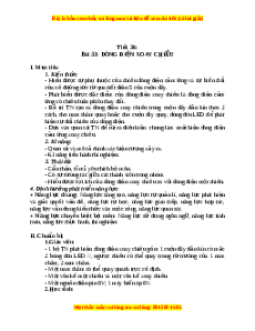 Giáo án Dòng điện xoay chiều Vật lí 9