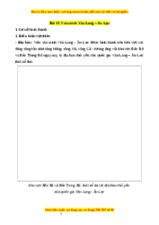 Lý thuyết Lịch sử 10 Chân trời sáng tạo Bài 15: Văn minh Văn Lang – Âu Lạc