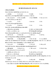 Đề thi cuối kì 1 Địa lý 10 Chân trời sáng tạo (đề 2)