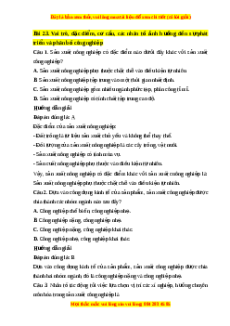 Trắc nghiệm Bài 23: Vai trò, đặc điểm, cơ cấu, các nhân tố ảnh hưởng đến sự phát triển và phân bố công nghiệp Địa lí 10 Cánh diều