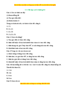 Trắc nghiệm Bài tập cuối chương 3 Toán 6 Cánh diều