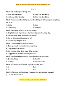 Đề thi cuối kì 1 Công nghệ 6 Cánh diều (Đề 3)