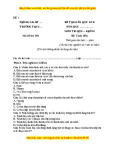 Đề thi giữa kì 2 Tin học 8 Cánh diều (Đề 1)