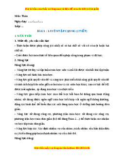 Giáo án Luyện tập chung (trang 80) Toán lớp 2 Kết nối tri thức