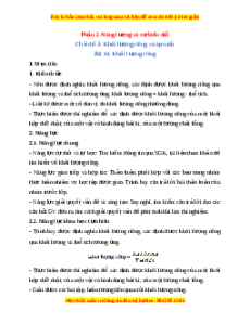 Giáo án Khối lượng riêng Vật lí 8 Cánh diều