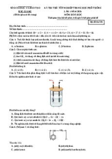 Đề thi thử tốt nghiệp THPT Hóa học Sở Bắc Giang - Lần 1 năm 2025