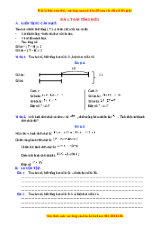 Chuyên đề Tổng hiệu Toán lớp 4 nâng cao