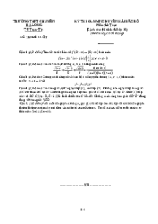 Đề thi HSG Toán 10 Trường THPT Chuyên Quảng Ninh