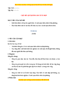 Giáo án Tuần 28 HĐTN lớp 4 Kết nối tri thức