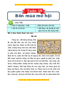 Bài tập cuối tuần Tiếng việt lớp 3 Tuần 19 Chân trời sán (có lời giải)