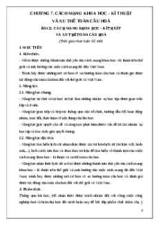 Giáo án Bài 22 Lịch sử 9 Kết nối tri thức (2024): Cách mạng khoa học – kĩ thuật và xu thế toàn cầu hoá
