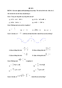 Đề thi cuối kì 1 Toán 11 Kết nối tri thức Cấu trúc mới - Đề 2
