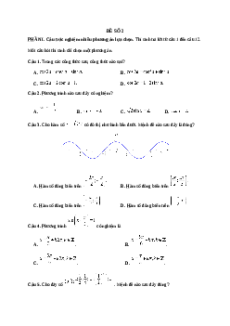 Đề thi cuối kì 1 Toán 11 Kết nối tri thức Cấu trúc mới - Đề 2