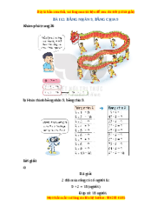Giải Sgk Toán lớp 3 Bài 12: Bảng nhân 9, bảng chia 9 (Kết nối tri thức)