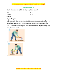 Trắc nghiệm Công nghệ 7 Ôn tập chương 2 Kết nối tri thức