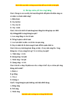 Trắc nghiệm Sự chuyển hóa năng lượng KHTN 6 Cánh diều