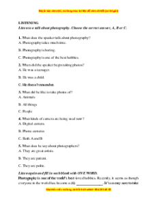 Đề thi cuối kì 1 Tiếng Anh 7 Friends plus (Đề 3 kèm file nghe)