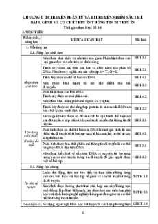 Giáo án Sinh học 12 Chân trời sáng tạo (phiên bản 2)