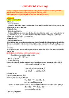 Chuyên đề bồi dưỡng HSG Hóa học 9 (sách mới)
