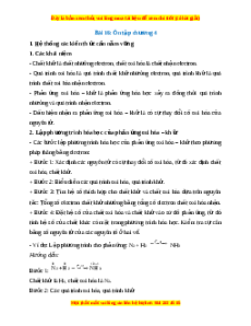 Hệ thống hóa kiến thức Chương 4 Hóa 10 Kết nối tri thức