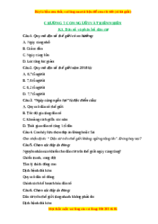 Trắc nghiệm Bài 22 Địa lí 6 Chân trời sáng tạo: Dân số và phân bố dân cư