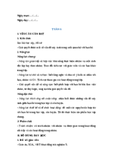 Giáo án Tuần 6 Hoạt động trải nghiệm lớp 5 Kết nối tri thức